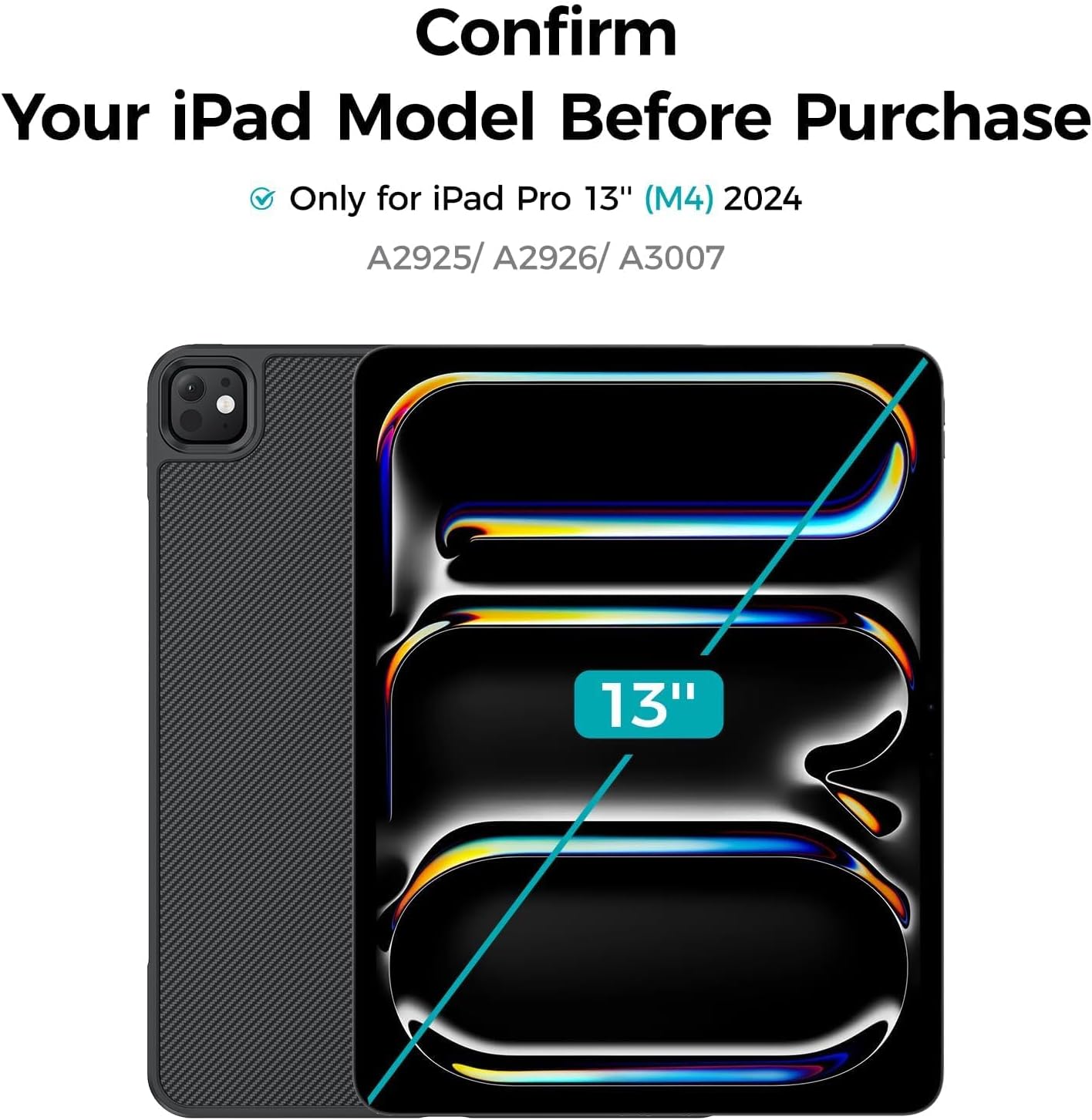 BENKS ArmorPro Case for iPad Pro 13 Inch (M5 2025/ M4 2024), Slim & Lightweight Shockproof Cover with Pencil Holder, Supports Apple Pencil Charging, Built with Dupont Kevlar Fiber and TPU